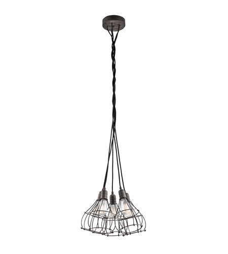 LAMPARA COLGANTE INDUSTRIAL CAGE 3LT KICHLER