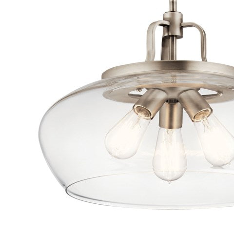 LAMPARA CONVERTIBLE COLGANTE/TECHO DAVENPORT 3LT KICHLER