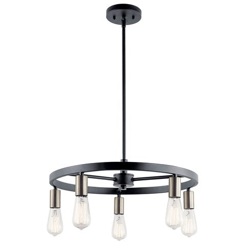LAMPARA COLGANTE BROOKLYN REDONDA 5LT KICHLER