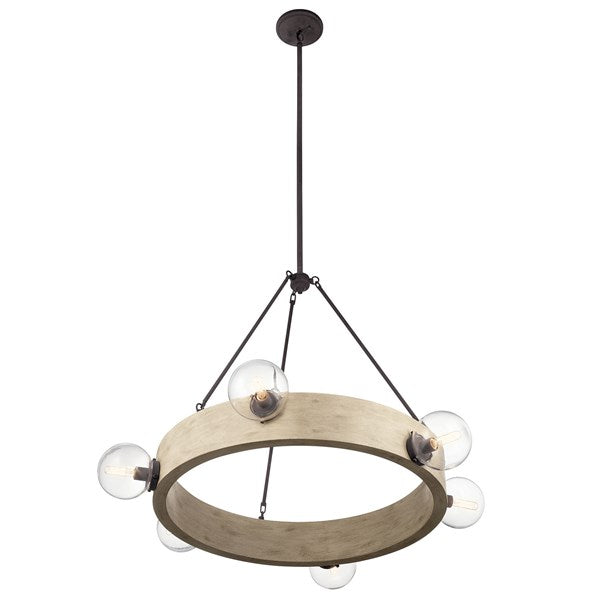 LAMPARA COLGANTE MARQUEE REDONDA 6LT KICHLER
