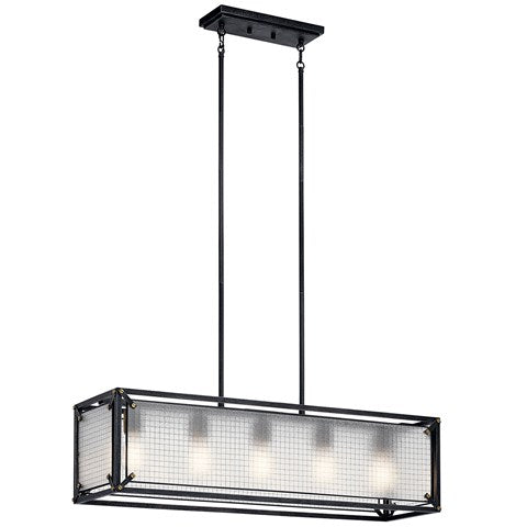 LAMPARA COLGANTE LINEAL STEEL 5LT KICHLER