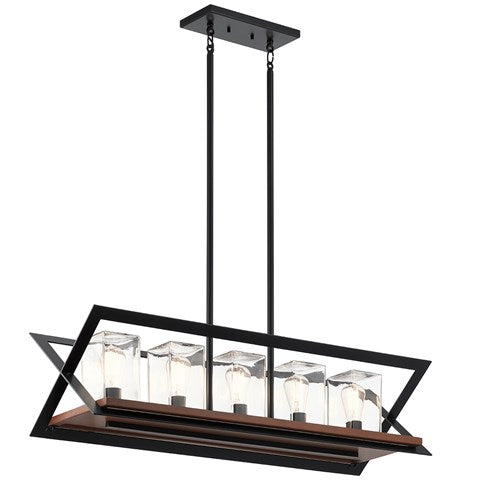 LAMPARA COLGANTE LINEAL MORELLE 5LT KICHLER