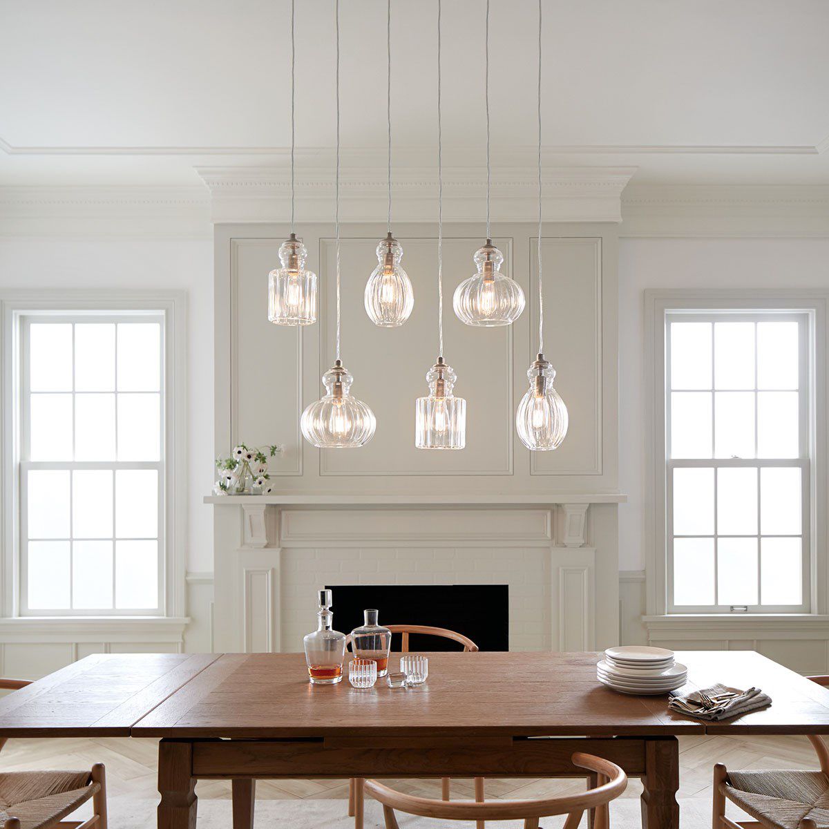 RIVIERA 6 LIGHT LINEAR CHANDELIER OLDE BRONZE