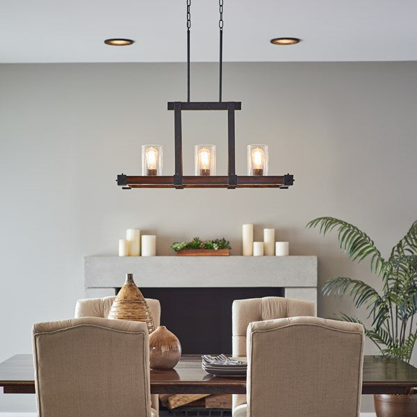 LAMPARA COLGANTE LINEAL BARRINGTON 3LT KICHLER