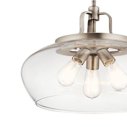 LAMPARA CONVERTIBLE COLGANTE/TECHO DAVENPORT 3LT KICHLER