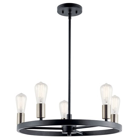 LAMPARA COLGANTE BROOKLYN REDONDA 5LT KICHLER