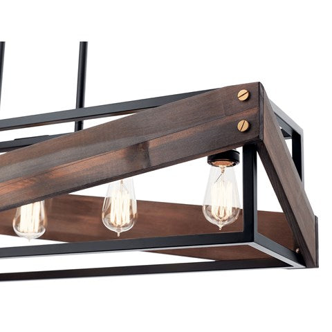 LAMPARA COLGANTE LINEAL FULTON CROSS 5LT KICHLER