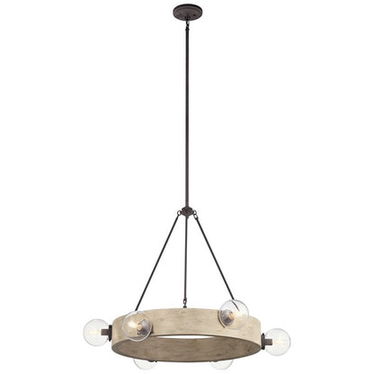 LAMPARA COLGANTE MARQUEE REDONDA 6LT KICHLER