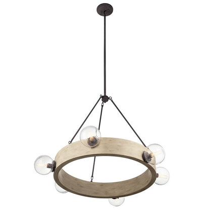 LAMPARA COLGANTE MARQUEE REDONDA 6LT KICHLER