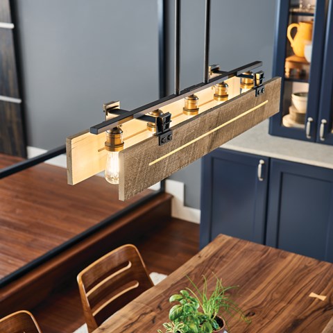 LAMPARA COLGANTE LINEAL RIDGEWOOD 5LT KICHLER