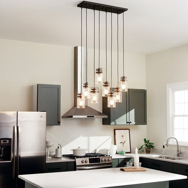 LAMPARA COLGANTE LINEAL BRINLEY 8LT KICHLER